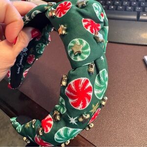 Festive Green and Red Star-Studded Headband